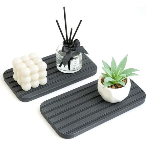 Plateau en terre de diatomées pour évier de cuisine et de salle de bain, plateau de comptoir en terre de diatomées, pierre absorbante, distributeur de savon à séchage rapide, porte-savon (1/4)