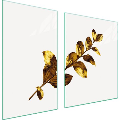 Glasplatte und Schneidebrett 100x52 Gold (1/5)