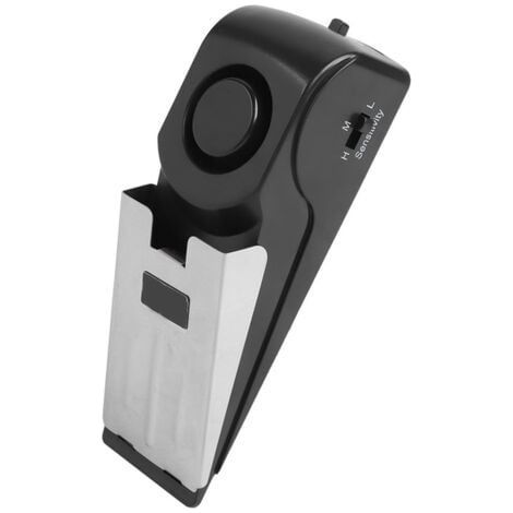 Jeffergarden Butée de Porte 120 dB, Butoir de Porte Alarme Système D'alarme Portable en Forme de Cale Système D'alarme de Sécurité sans Fil Petite Taille Alarme Capteur pour la Maison/Appartement/Bure (1/5)
