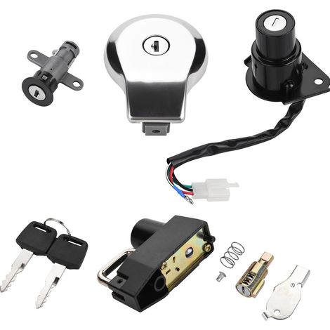 Kit clé contact réservoir essence selle pour Yamaha Virago XV535 XV250 XV125 (1/5)