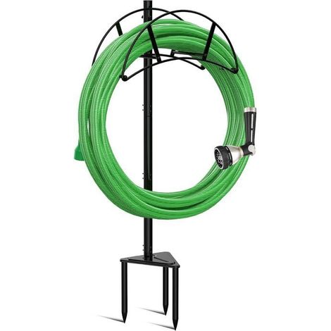 Support de tuyau d'arrosage autoportant, support de tuyau d'eau, organisateur de tuyau d'arrosage dans le sol robuste pour, 45,7 m (1/5)
