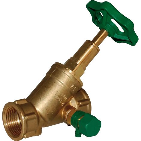 Seppelfricke SEPP Valvola a flusso libero base DIN, con scarico, premente, Rp2 (DN50), ottone tipo 1407, 0048924