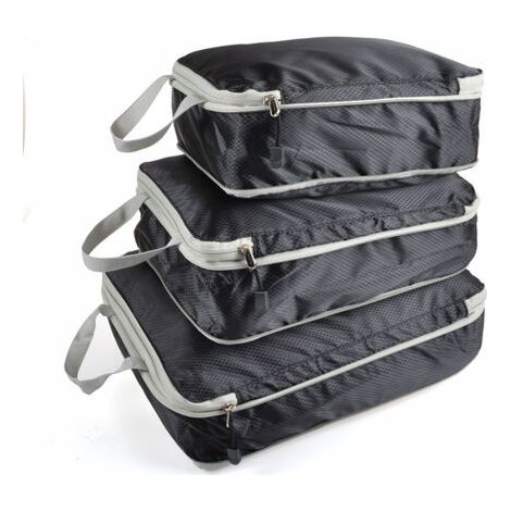 Sollbry 1 lot de sacs de rangement de voyage de grande capacité en nylon compressible étanche (1/3)