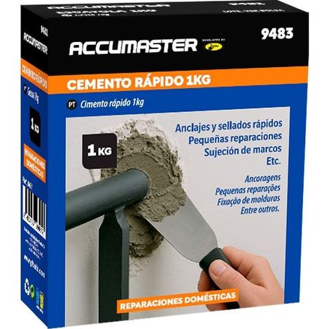 Ciment à prise rapide 1kg GRIS, prise rapide, facile à mélanger, idéal pour les réparations