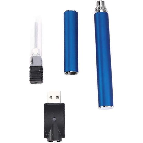 Stylo à batterie à filetage 510, stylo d'alimentation intelligent à tension réglable, mini fer à souder USB avec capuchon bleu (1/5)