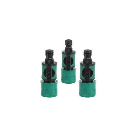 Lot de 3 Vanne de Régulation, Adaptateur de Connecteur Rapide pour Vanne d'Arrêt, Raccords Tuyau Rapides Vanne, pour Arroser la Pelouse, Lavage de Voi (1/5)