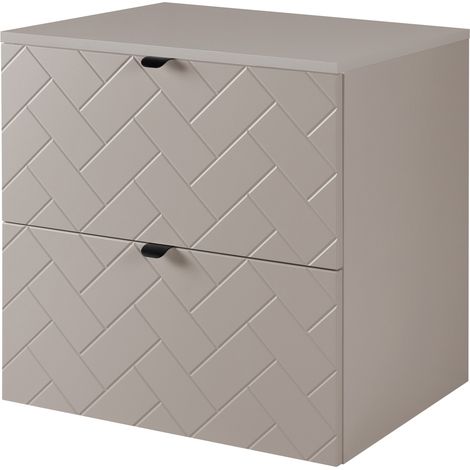 Meuble de salle de bain, Cachemire, 100 × 57 × 46 cm, poignées dorées (1/4)