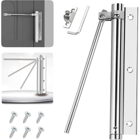 Automatischer Türschließer, verstellbarer Türschließer, 1 Stück, Schließfedern, Türschließer aus Aluminiumlegierung, federbelasteter automatischer Türschließer, Türschließer aus Edelstahl, Farbe (1/4)