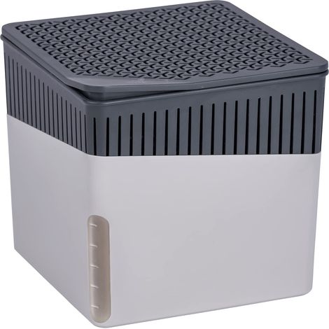 WENKO Deumidificatore d'aria, assorbitore di umidità, Cubo, 500 g, grigio (1/5)