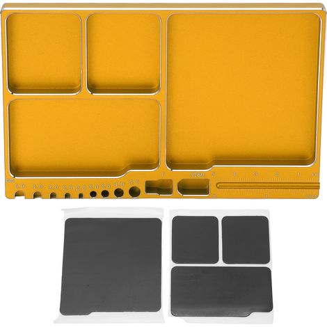 Plateau magnétique pour vis en alliage d'aluminium, idéal pour la réparation de modèles RC et l'organisation de petites pièces métalliques. (1/5)