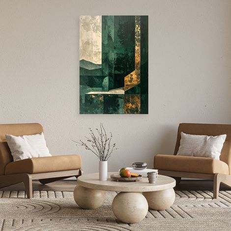 Wandbild Abstrakte Formen in Grün 40x60 (1/4)