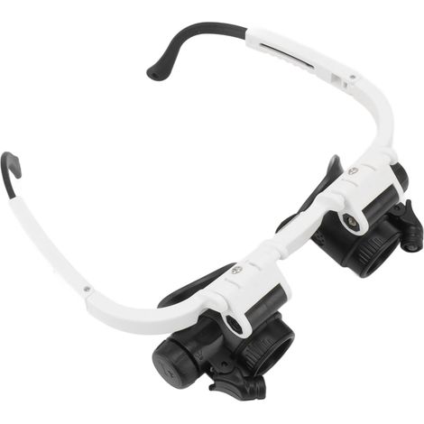 Loupe frontale 8X 15X 23X avec support mains libres et 2 lampes LED pour la réparation de montres (1/5)