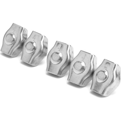 Satz mit 5 Simplex-Edelstahlklemmen zur Befestigung von Schiffsausrüstung und Hebezeugen, 4 mm / 0,16 Zoll (1/5)