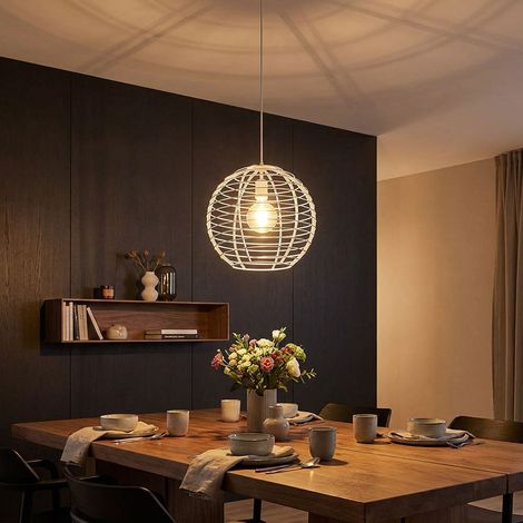 Hängeleuchte Pendelleuchte Deckenlampe Aluminiumstäbe höhenverstellbar H 120 cm (1/5)