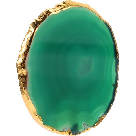 Dessous de Verre en Agate Naturelle Verte, Sous-tasse Décoratif pour Maison, Mariage et Table (1/5)