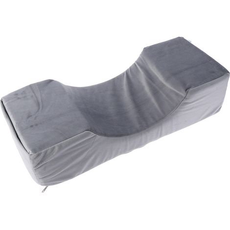 Oreiller de positionnement de la tête en forme de U gris pour la stabilisation du cou et le soutien cervical (unisexe)-AquaForge