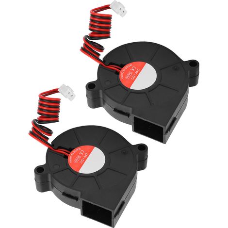 Lot de 2 ventilateurs silencieux pour imprimante 3D Ender-3, pièce de rechange 50 x 50 x 15 mm, 24 V CC