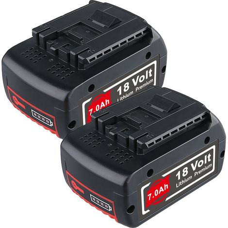 2x 18V 7.0Ah BAT609 batterie pour Bosch Professional GBA GSR GDR
GSB GDS GKS GSA LI-ION compatible BAT609G BAT618 BAT618G BAT610G BAT620 260736092, 260736236, BAT619G, BAT619, 2607336169, 260736170 (1/5)