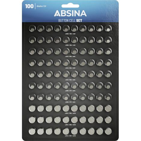 Absina Jeu de piles bouton 1 pc(s) alcaline(s)