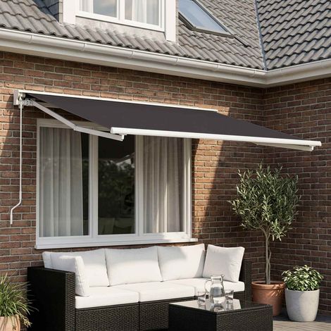 vidaXL Tela de Repuesto para Toldos Gris antracita 300 x 250 cm (1/5)