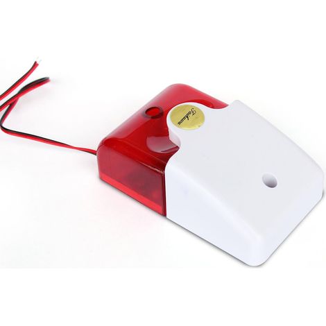1 Sirène Filaire 12V, 105dB Avec Lumière Stroboscopique Rouge Pour Maison Et Entrepôt (1/5)
