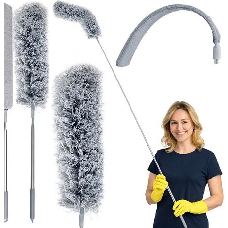 Cepillo telescópico para quitar el polvo de telarañas - 250 cm + 2 accesorios (1/5)