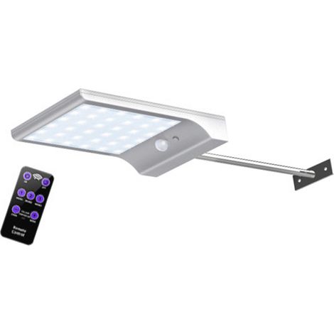 1 Lampe solaire, télécommande, 7 niveaux luminosité, étanche, extérieur, jardin, porte, garage (1/5)