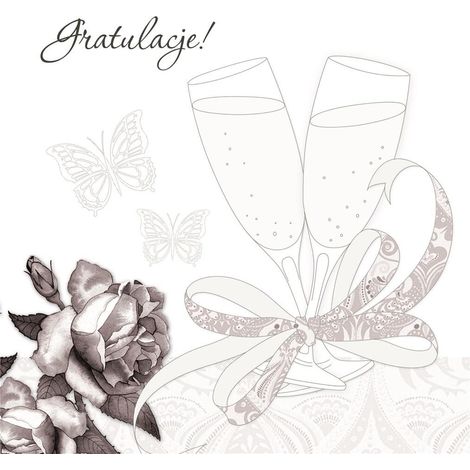 Swarovski card square CL0106 Bicchieri da sposa