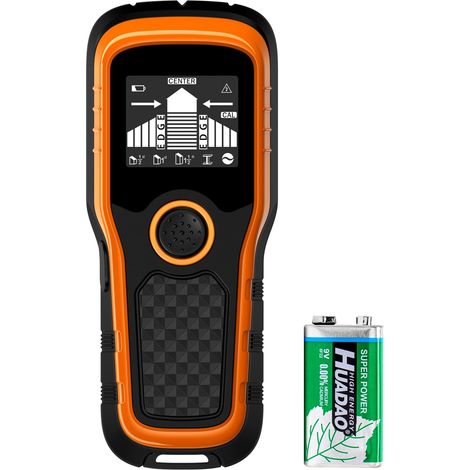 5-in-1-Wandscanner-Detektor, Wandfeuchtigkeitsdetektor, Wanddetektor mit akustischem Alarm, für Wechselstrom-Elektrokabel, zum Auffinden von Metallen und Holzdübeln
