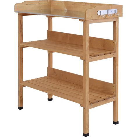 Table de rempotage 2 étagères JULIA bois de sapin (1/5)