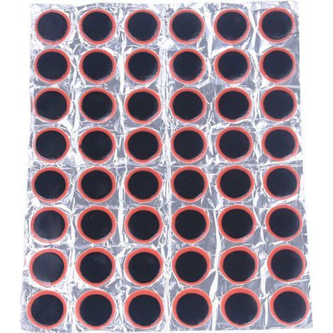 Csparkv – Pack de 48 patchs de réparation de pneus 25mm – Caoutchouc haute qualité – Étanchéité optimale – Pour vélo, moto et chambre à air (1/5)