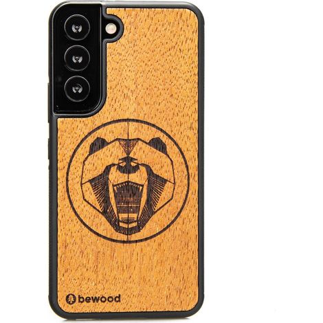 Custodia in legno per Samsung Galaxy S22 con orsetto Merbau (1/3)