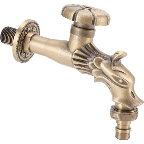 Robinet lave-linge, 17,5 cm, G1/2, laiton/cuivre, monocommande (1/5)