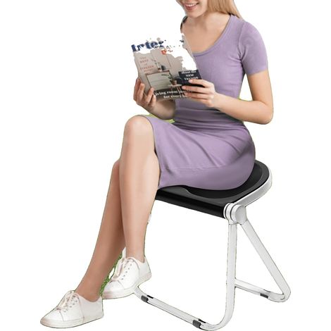 Chaise pliante, matériau en fer, dimensions 55x36x43 cm, capacité de charge 90 kg, sans assemblage requis, design moderne (1/5)