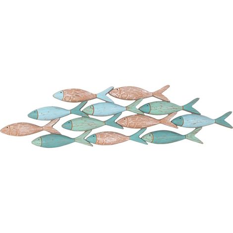 Ornamento da parete a forma di pesce in MDF - Stile nautico per la decorazione