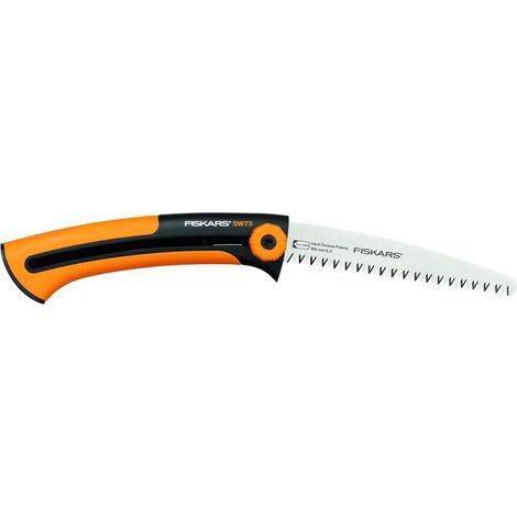 Scie à élaguer pour bois vert, Lame rétractable, Grandes dents, Coupe tirante, Longueur de lame: 16 cm, Lame en acier inoxydable, Noir/Orange, Xtract, SW73, 1000613 (1/4)