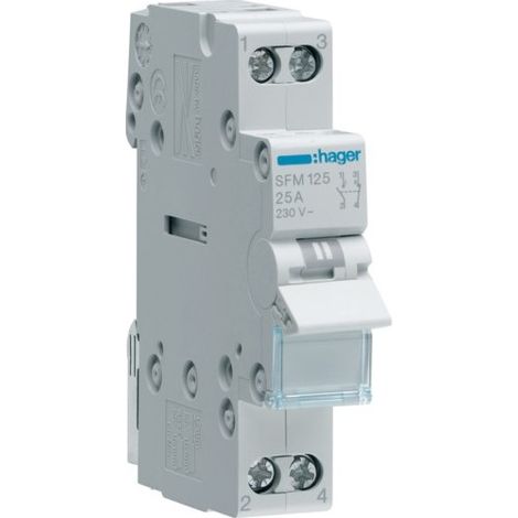 inverseur 1P 25A, -, I-II - COMMANDE SIGNAL HAGER SFM125 (1/4)