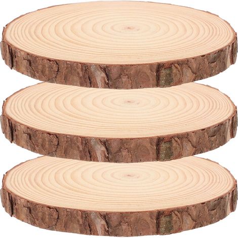 Runde Holz Trittsteine 3 Stück Gartenplatten 18 20cm Ø 2cm