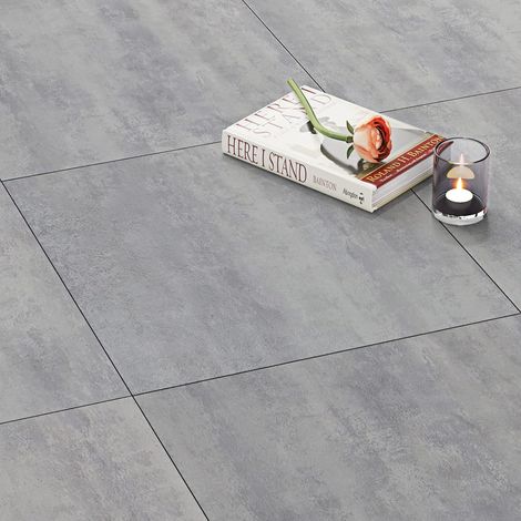 Dalle PVC Adhesive Sol Carreau de Ciment Gris 30X30CM 5 Dalles Sols PVC Adhésif Carrelage Gris Effet Béton Sol Salle de Bain Cuisine Imperméable Dalle Vinyle Adhésif Sols Carreaux de Ciment (1/5)