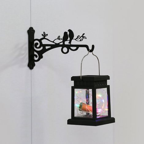 Support Mural Pour Suspension De Jardinières - En Fer - Design Oiseau 3D - Charge Maximale 5 Kg - Pour Jardin Extérieur Ou Intérieur - 1 Pièce (1/5)