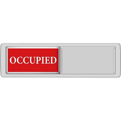 Panneau de porte coulissante facile à utiliser Panneaux de porte occupée/libre Sachez quand entrer Indicateurs de porte coulissante libre ou occupée argent (argent) (1/5)