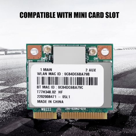 Carte réseau sans fil mini PCI-E double bande 2,4 GHz/5 GHz AR5B22, Bluetooth 4.0, Wi-Fi 300 Mbps (1/5)