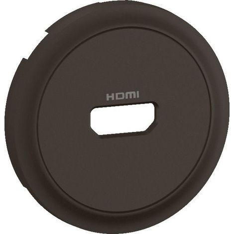 Enjoliveur prise audio vidéo HDMI préconnectorisée Céliane - Noir (CN0314) (1/2)