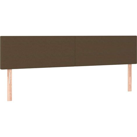 Maison Exclusive - Cabeceros tela marrón oscuro 180x5x78/88 cm (1/5)