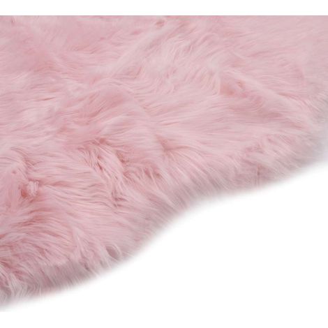 Maison Exclusive - Tappeto in Similpelle di Pecora 60x90 cm Rosa (1/4)