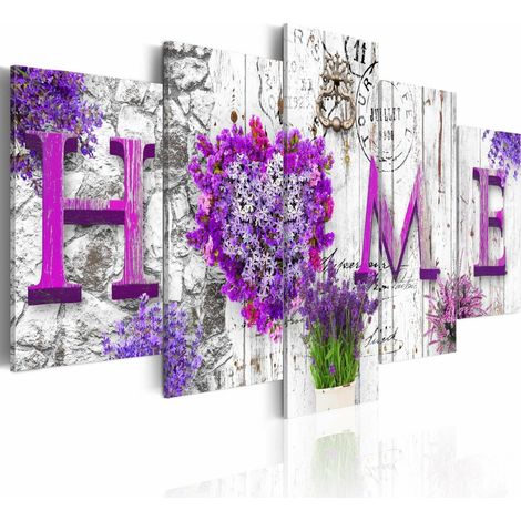 Tableau asile mauve - 200 x 100 cm (1/4)