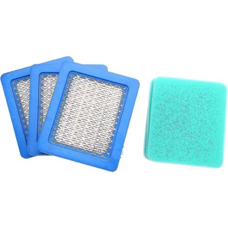 Lot de 3 filtres à air 491588s avec préfiltre pour moteurs Briggs & Stratton (1/5)