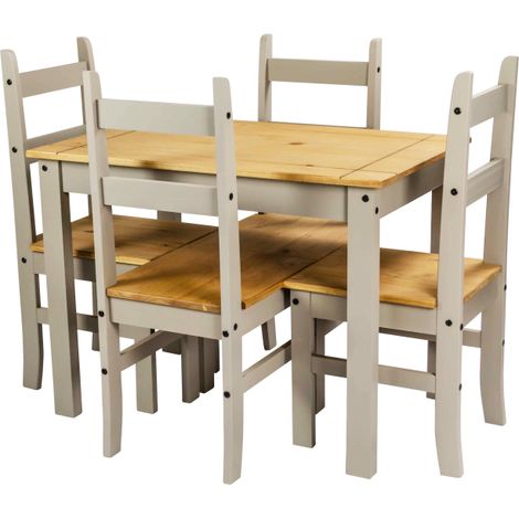 Corona Grey Wax Budget Dining Set