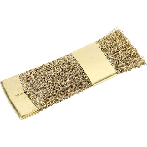 Brosse de nettoyage pour fraises de manucure, couleur dorée, fil de cuivre, accessoire de prothésie ongles, outil de nettoyage pour embouts de ponçage. (1/5)