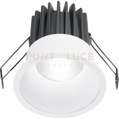 GFA1020C- FARETTO DA INCASSO IN ALLUMINIO DIFFUSORE OPALE A LED 3000K 820LM 10W BIANCO D.8,5M